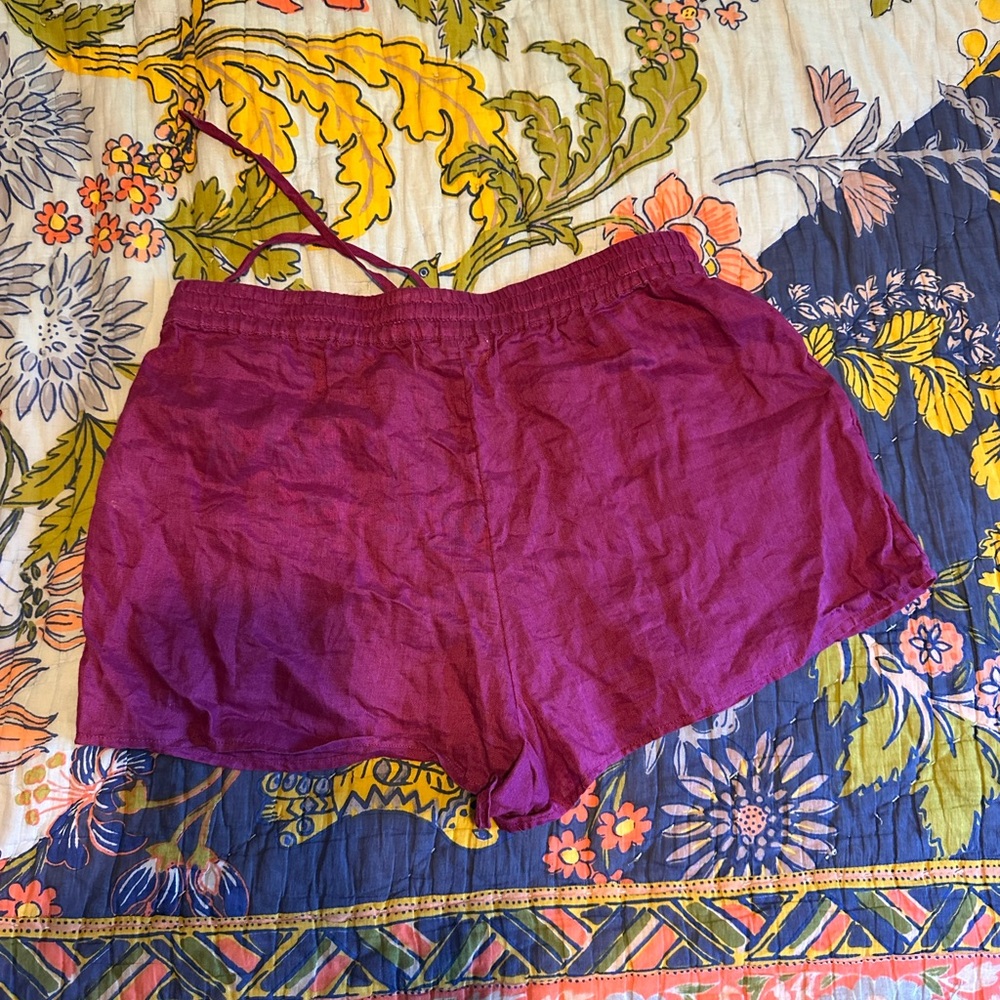 l*space Magenta linen Rio Tunic (xs-s) & Shorts (med) Set - Picture 8 of 8